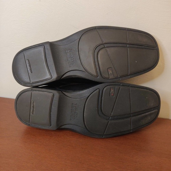Johnston & Murphy Men's Dress Shoes Size 10 Black Leather Lace Up - Picture 6 of 7